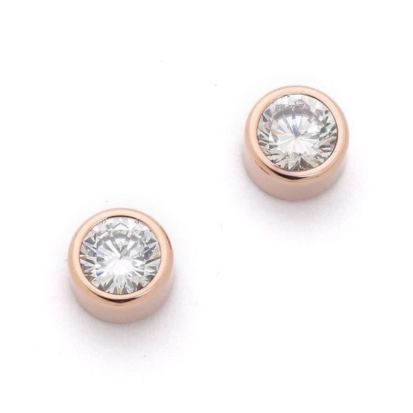michael kors rose gold studs